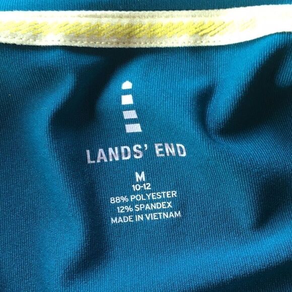 Land’s End V neck pullover teal Medium - Picture 5 of 5